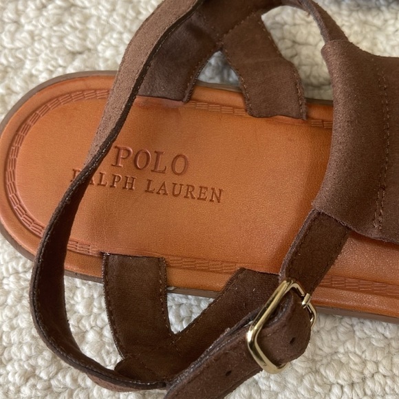 Polo Ralph Lauren Girls’ Alana Fringe Microfiber Sandals Size Youth 6 Women 8 - Picture 5 of 10